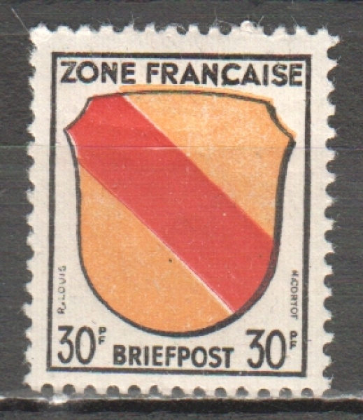 Alliierte Besetzung (Französische Zone) 0010 ** - 1945